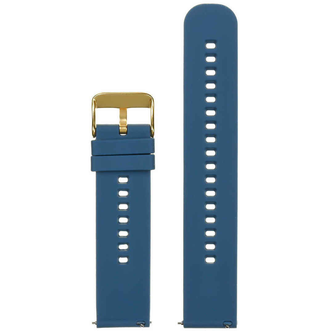 U27 rubber watch strap - navy blue/gold - 20mm