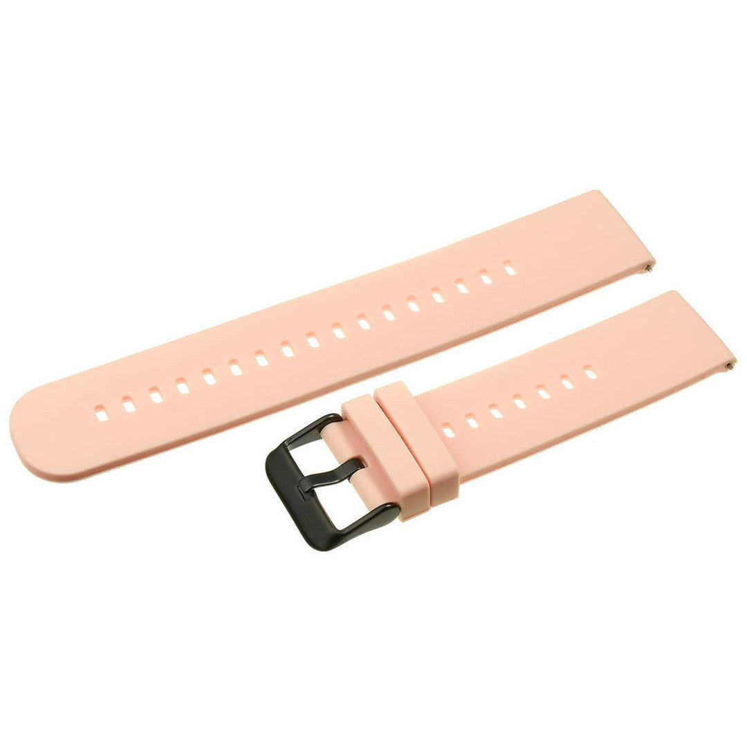 U27 rubber watch strap - pink/black - 22mm