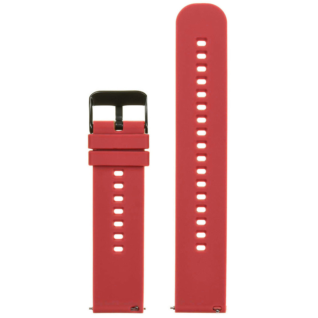 U27 rubber watch strap - red/black - 20mm