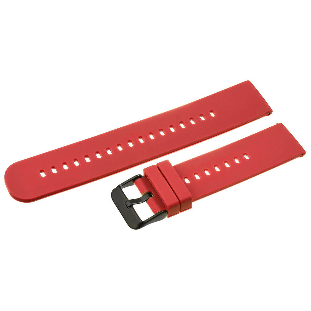 U27 rubber watch strap - red/black - 22mm