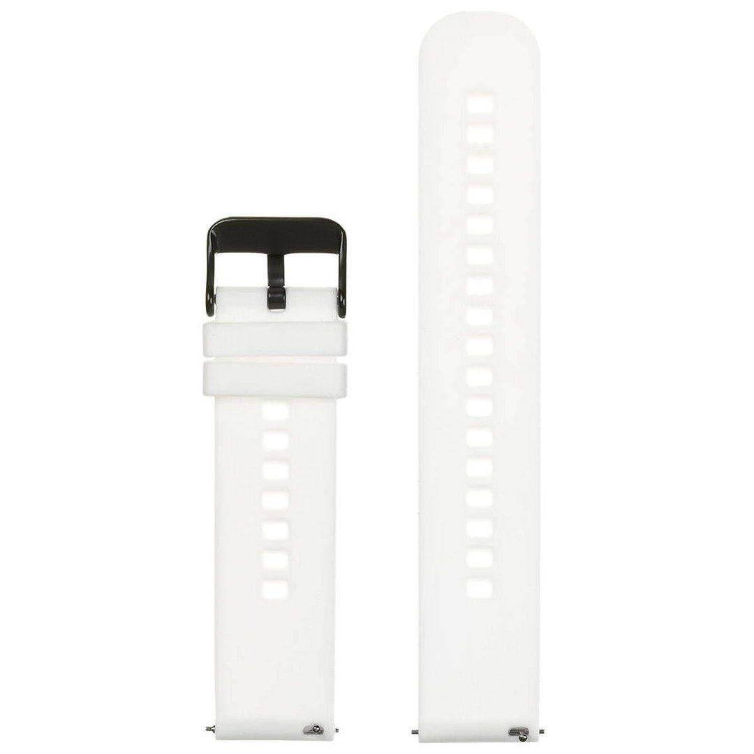 U27 rubber watch strap - white/black - 18mm