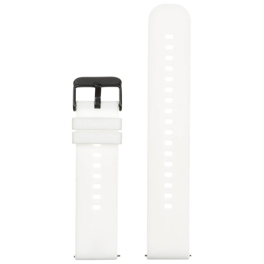 U27 rubber watch strap - white/black - 20mm