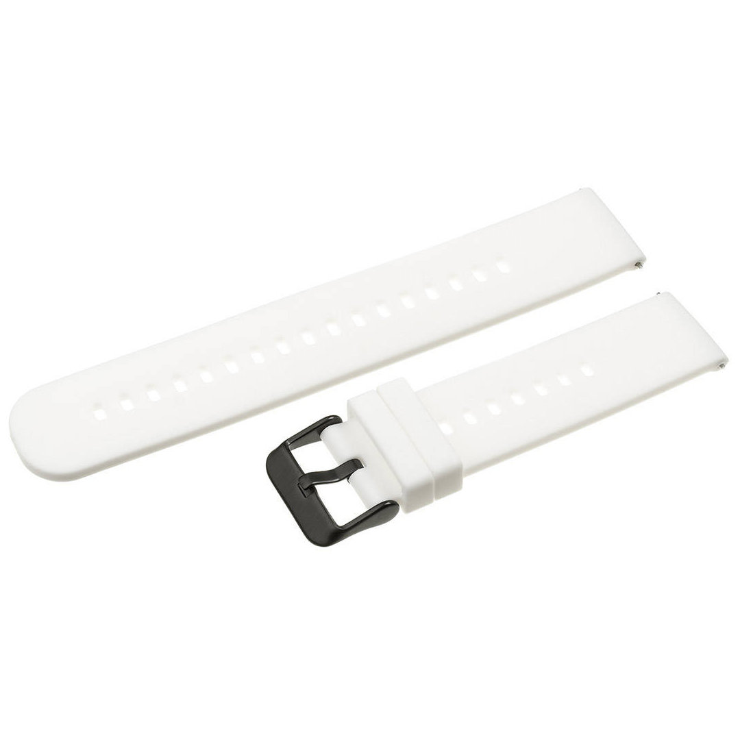 U27 rubber watch strap - white/black - 22mm