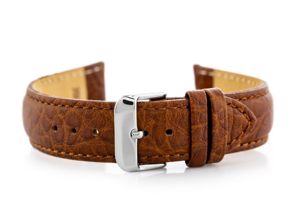 W05XL brown leather watch strap - 22mm