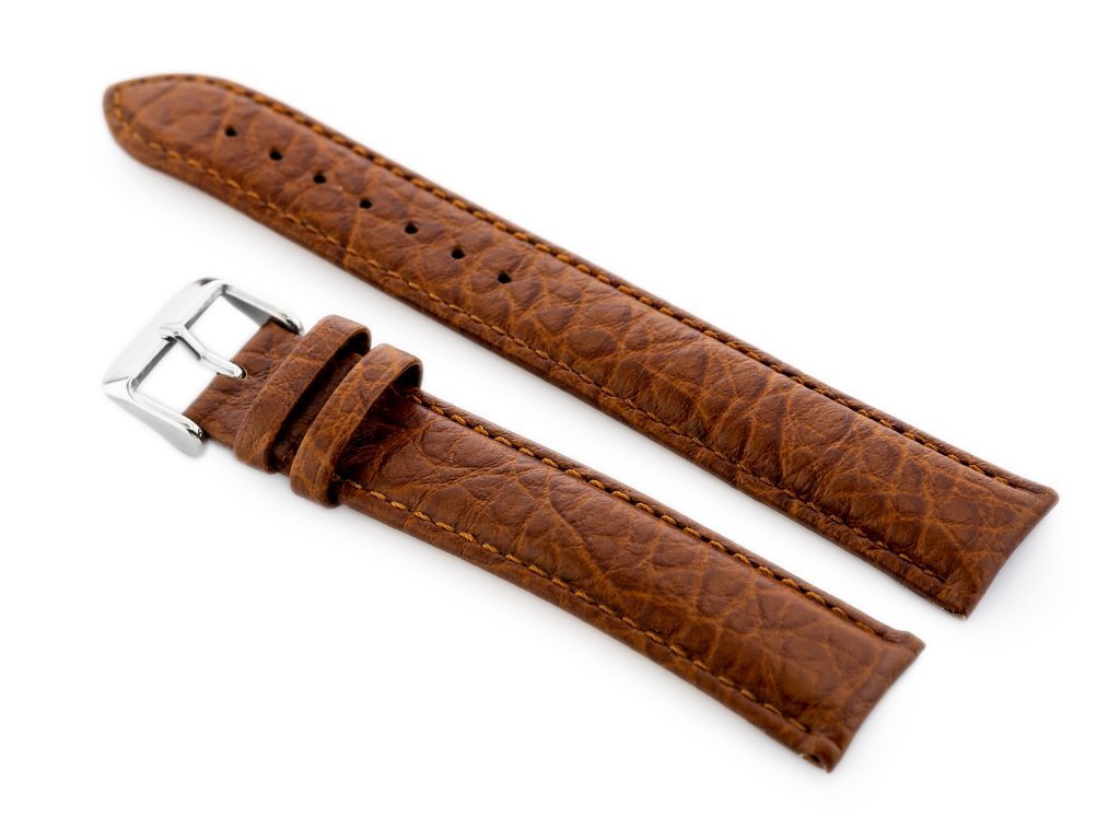 W05XL brown leather watch strap - 22mm