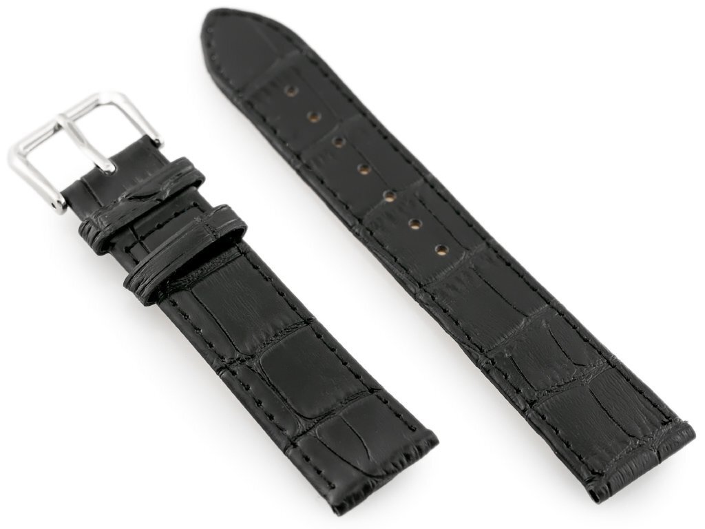 W41 leather watch strap - black - 20mm