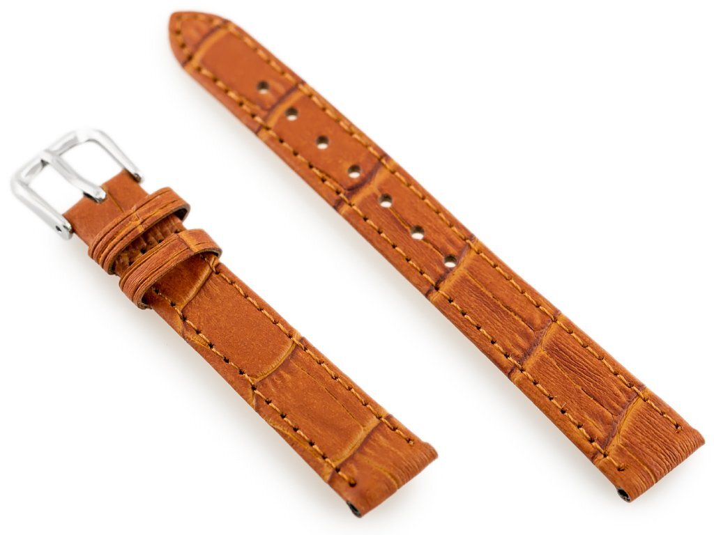 W41 leather watch strap - brown - 16mm