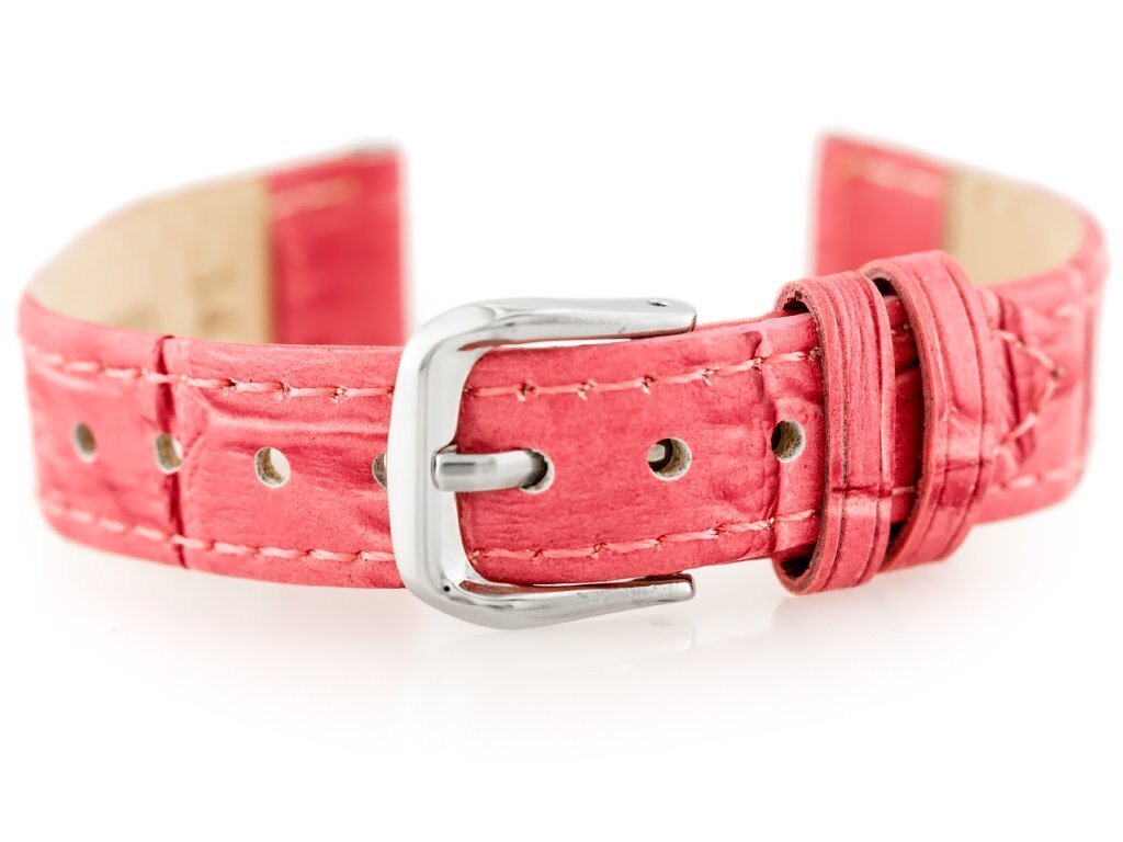 W41 leather watch strap - pink - 16mm