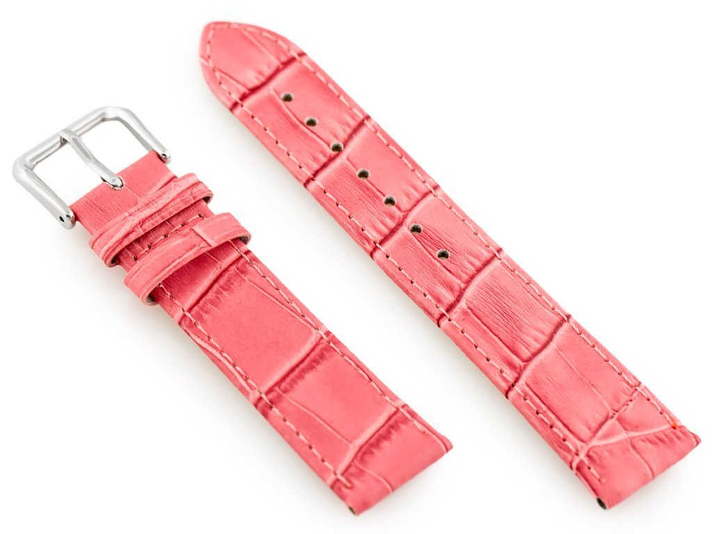 W41 leather watch strap - pink - 22mm