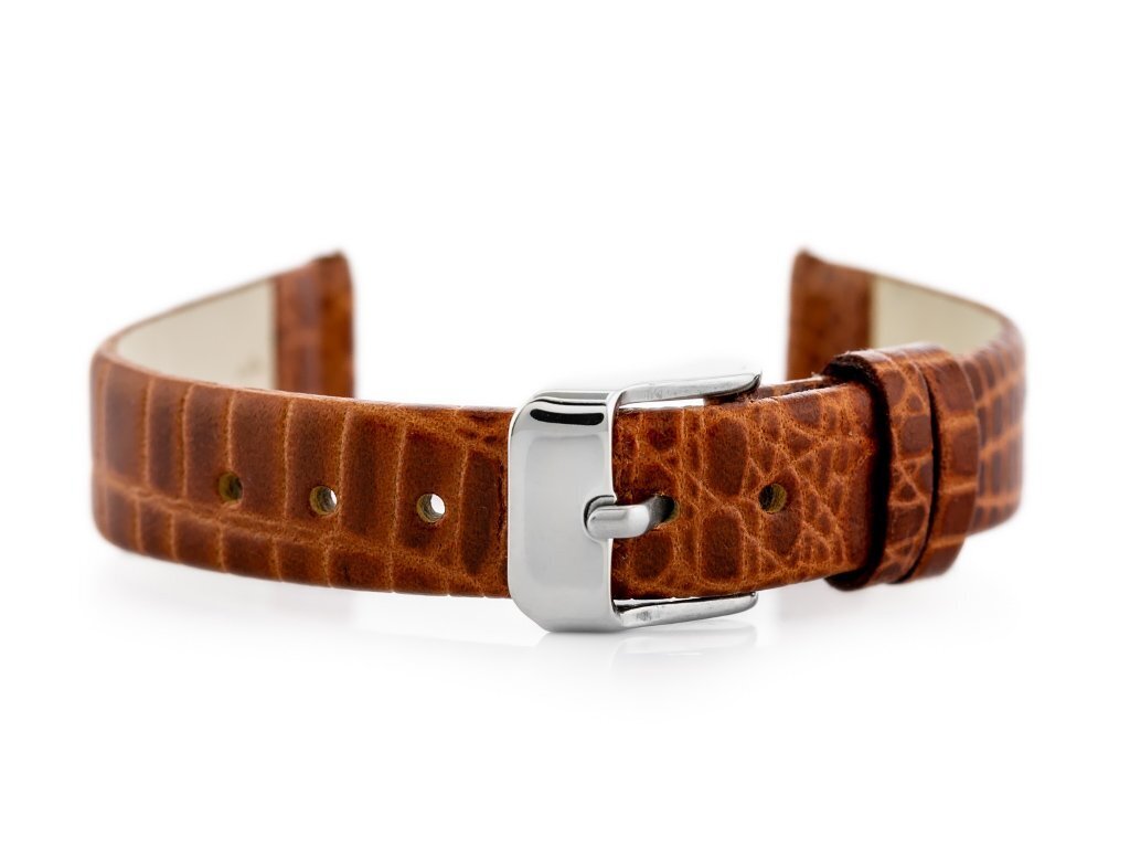 W57 leather watch strap - brown - 16mm