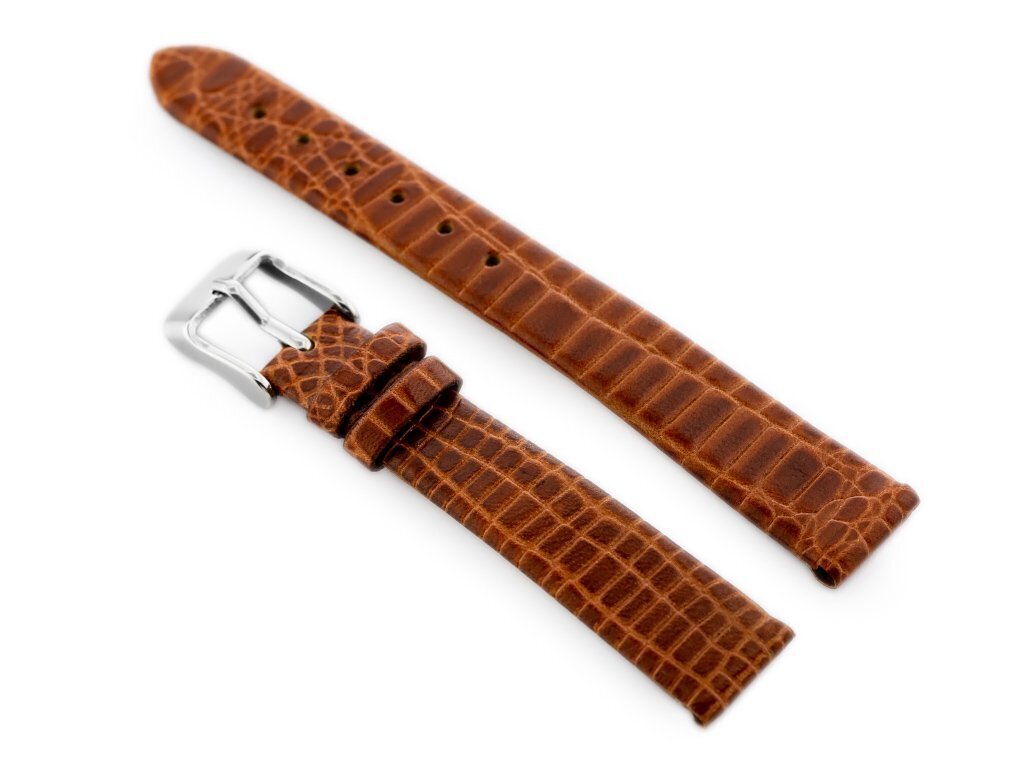 W57 leather watch strap - brown - 16mm