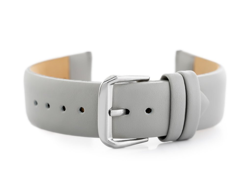 W76 leather watch strap - gray - 20mm