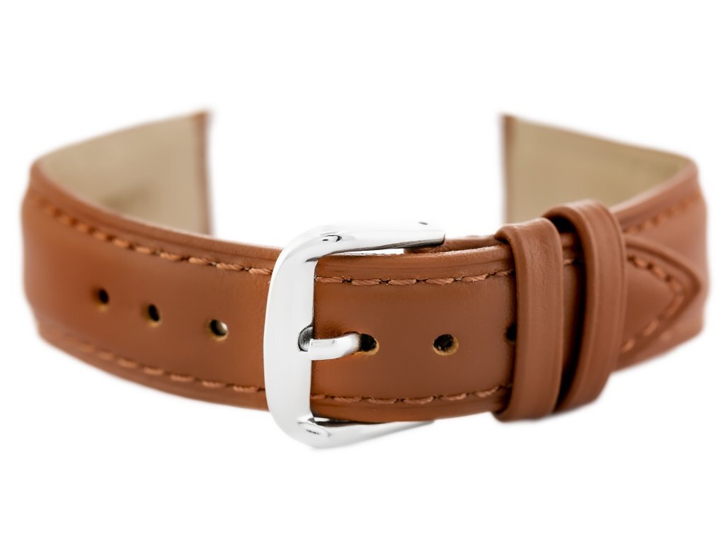 W94 leather watch strap - camel - 12mm