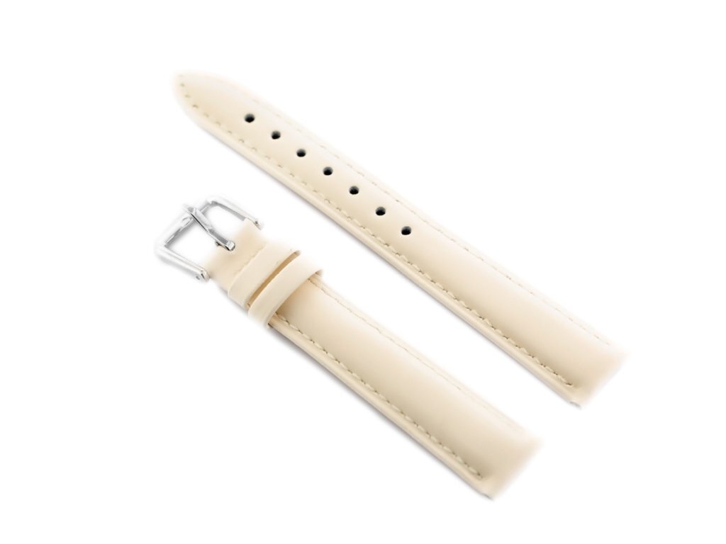 W94 leather watch strap - cream - 8mm