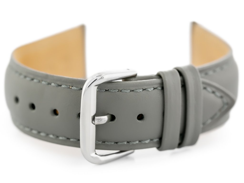 W94 leather watch strap - gray - 12mm