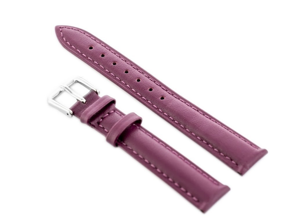 W94 leather watch strap - purple - 16mm