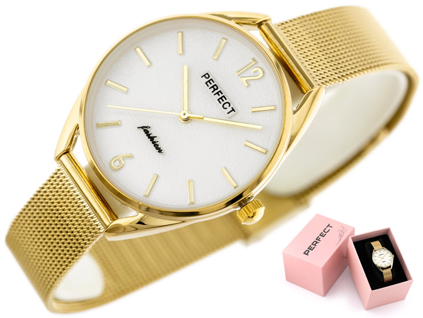 WOMEN'S WATCH gold PERFECT F347 (zp953b) + BOX