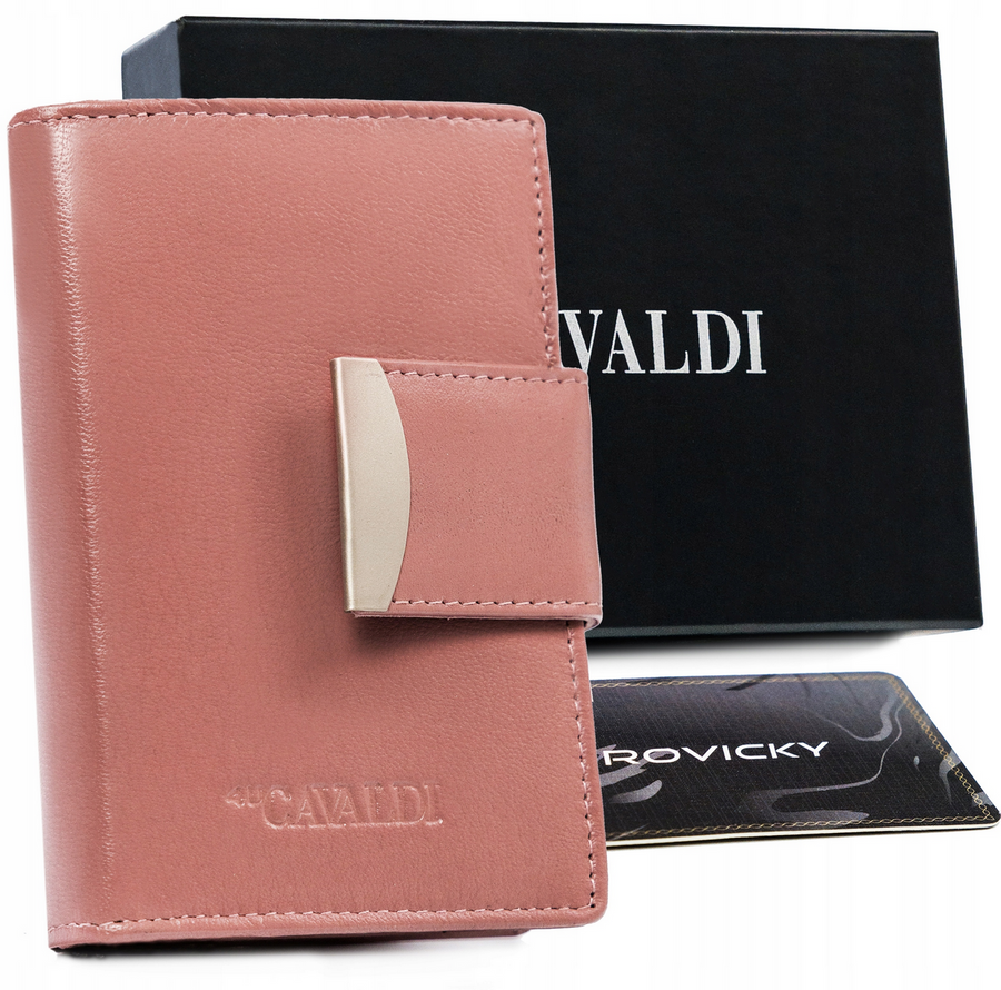 Women's vertical leather wallet - 4U Cavaldi