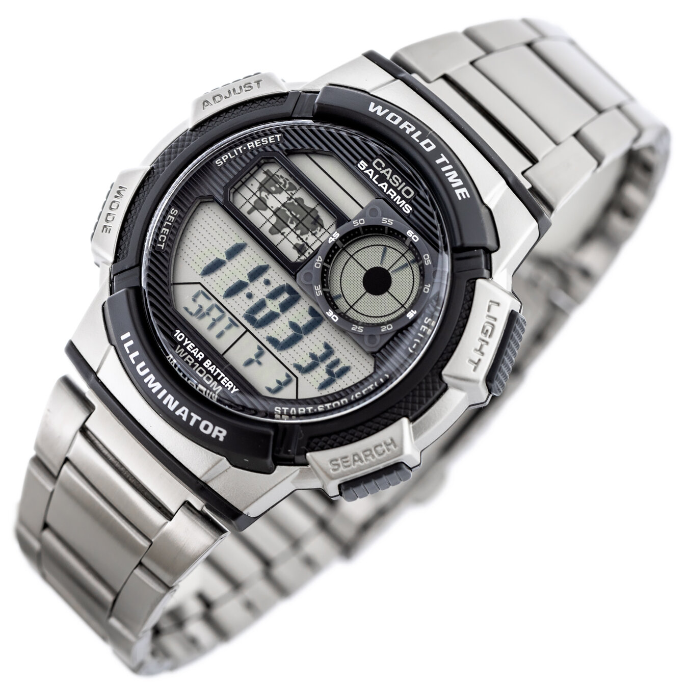 ZEGAREK MĘSKI CASIO AE-1000W 1AVDF (zd073h) - WORLD TIME + BOX