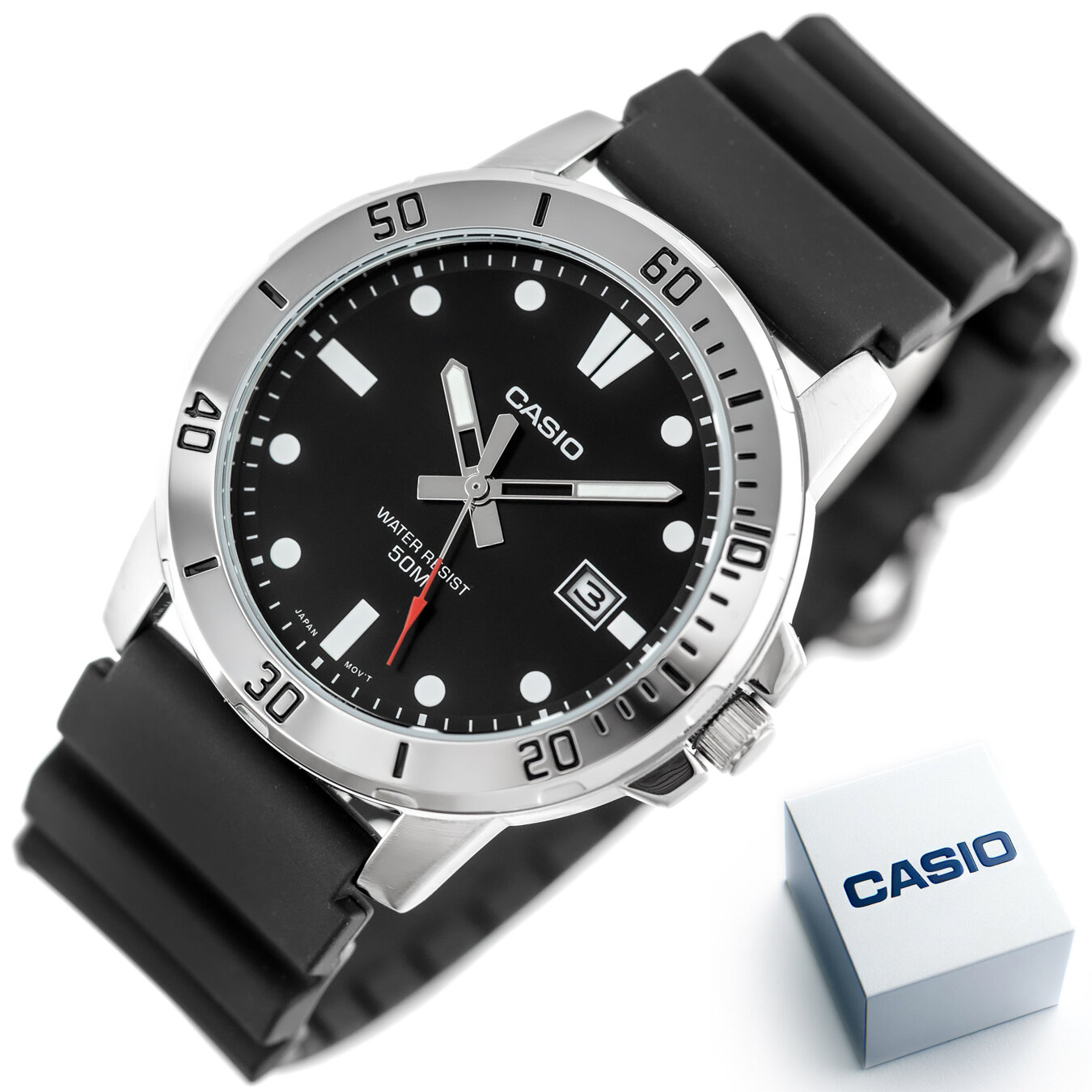 ZEGAREK MĘSKI CASIO MTP-VD01-1E (zd169g) + BOX