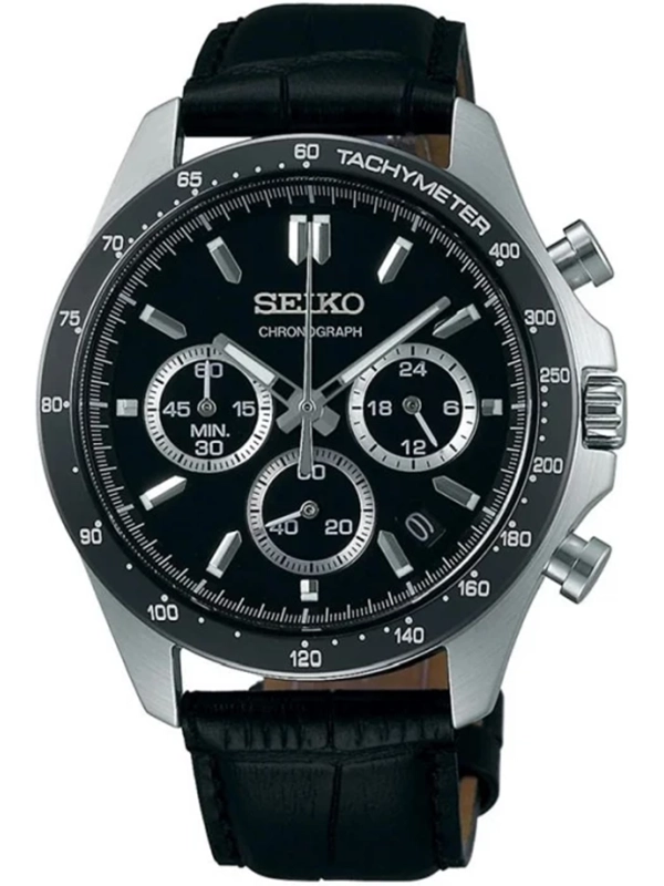 ZEGAREK MĘSKI SEIKO CHRONOGRAPH BLACK SPIRIT SBTR021 + BOX