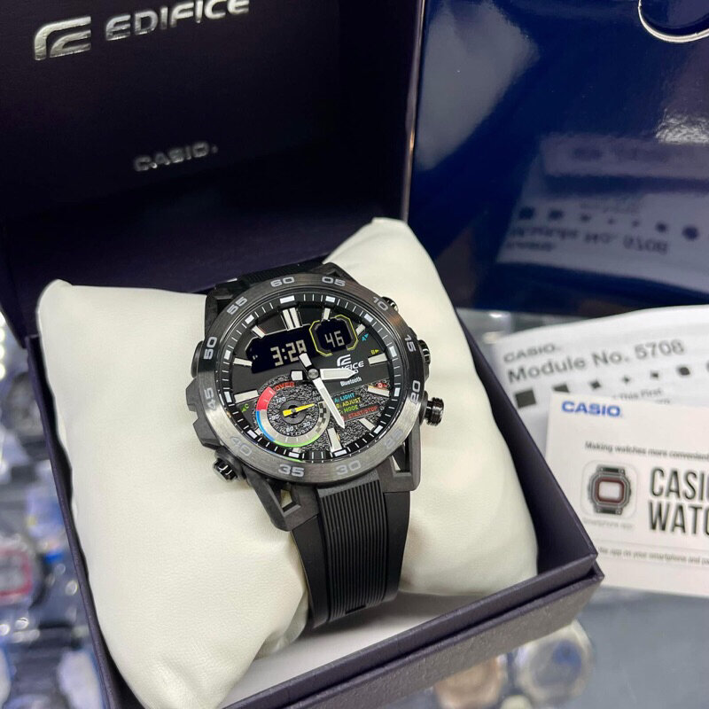 Zegarek Męski Casio EDIFICE  48mm ECB-40MP-1A Bluetooth + BOX