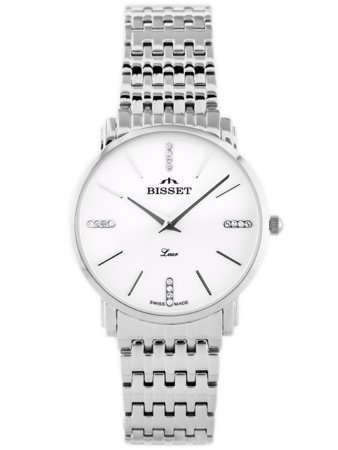 BISSET BSBE54 WOMEN'S WATCH - silver/white (zb554a)