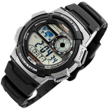 CASIO MEN'S WATCH AE-1000W 1BVDF (zd073g) - WORLD TIME + BOX