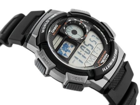 CASIO MEN'S WATCH AE-1000W 1BVDF (zd073g) - WORLD TIME + BOX