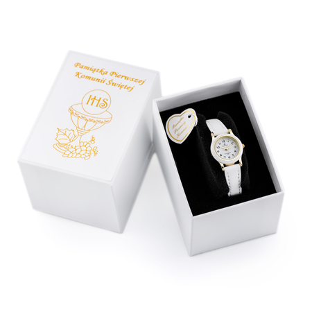 Gift box for watch - communion - white