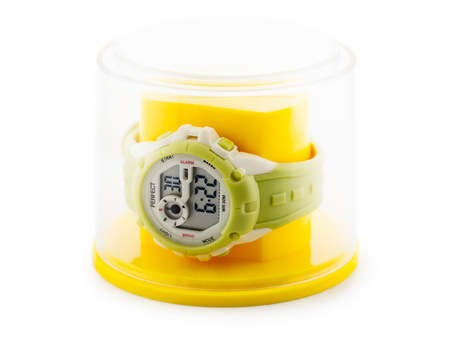 Gift box for watch - plastic yellow