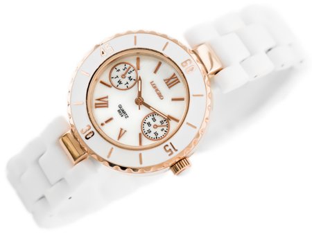 LONGBO WOMEN'S WATCH - CHANNEL - white/gold (zx610a)