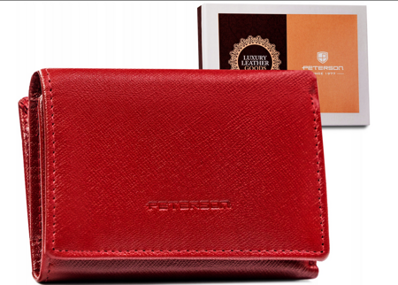 Leather wallet RFID PETERSON PTN RD-17-GCLS