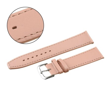 Leather watch strap W01 - 13 - RED - 18mm