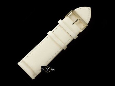 Leather watch strap - beige/gold - 26mm