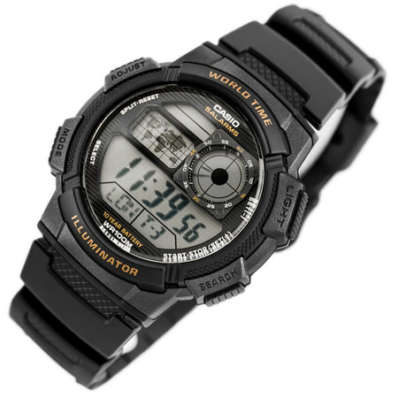 MEN'S WATCH CASIO AE-1000W-1AV - WORLD TIME + BOX