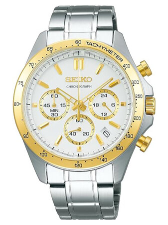 MEN'S WATCH SEIKO CHRONOGRAPH CASUAL QUARTZ SBTR024 + BOX