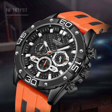 NAVIFORCE MEN'S WATCH NF8019T - CHRONOGRAPH (zn125b) + BOX