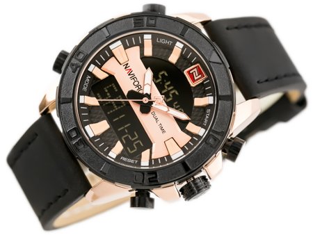 NAVIFORCE MEN'S WATCH - NF9114 (zn046d) - black/rosegold