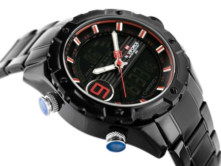 NAVIFORCE MEN'S WATCH - NF9146S (zn089b) - black/red + BOX