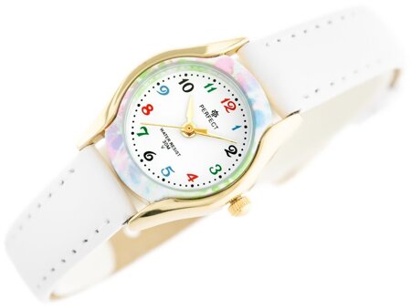 PERFECT CHILDREN'S WATCH LP223-04 - communion - white / colored ring (zp800b) + BOX