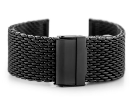 Pacific 12 bracelet - HQ mesh - matte black 20mm