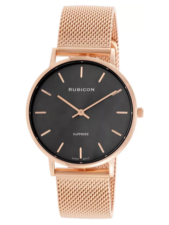 RUBICON RNBD76 WOMEN'S WATCH - black/rosegold (zr640d)