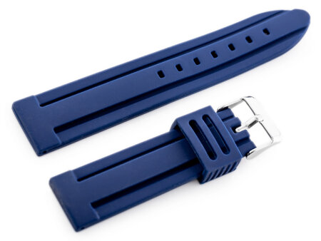 U09 rubber watch strap - navy blue - 22mm