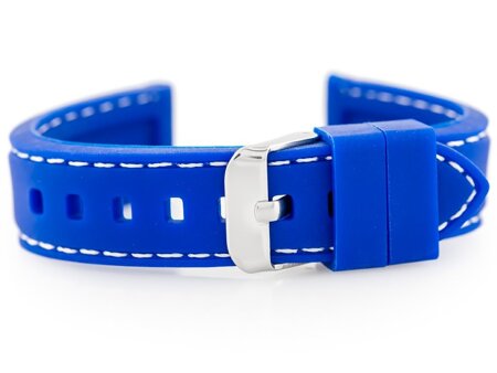 U20 rubber watch strap - blue 18mm