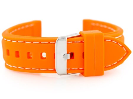 U20 rubber watch strap - orange 18mm