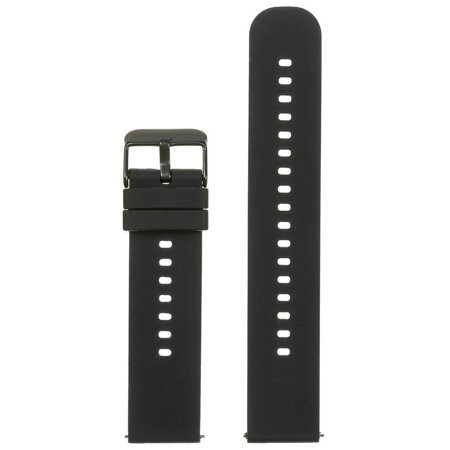 U27 rubber watch strap - black/black - 18mm