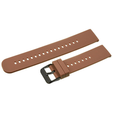 U27 rubber watch strap - brown/black - 22mm