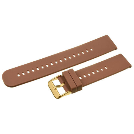 U27 rubber watch strap - brown/gold - 20mm