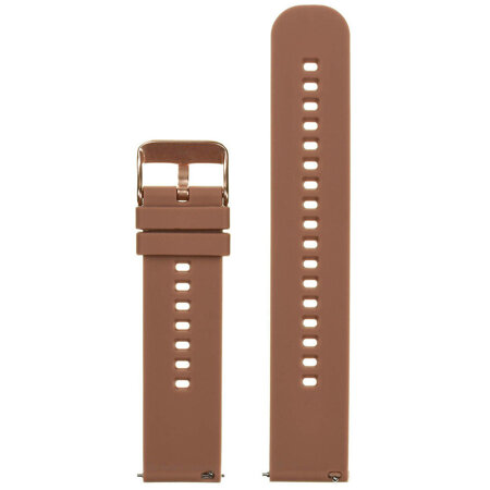 U27 rubber watch strap - brown/rosegold - 18mm